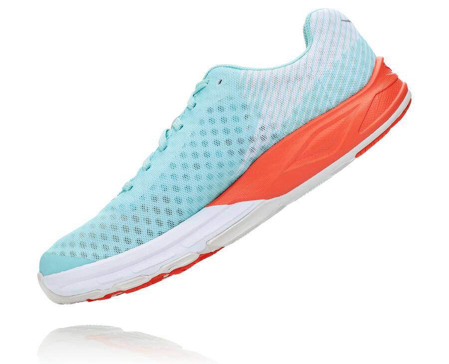 Running Shoes Womens - Hoka One One EVO Carbon Rocket - Blue - NHGAYCQ-90